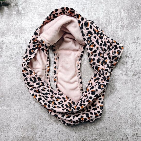 Boutique High Waist Cheeky Leopard Print Ribbed Bikini Bottoms - Picture 3 of 3